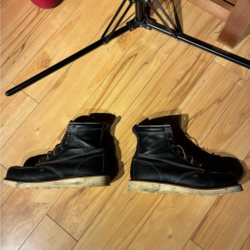 Black Leather Men's Boots